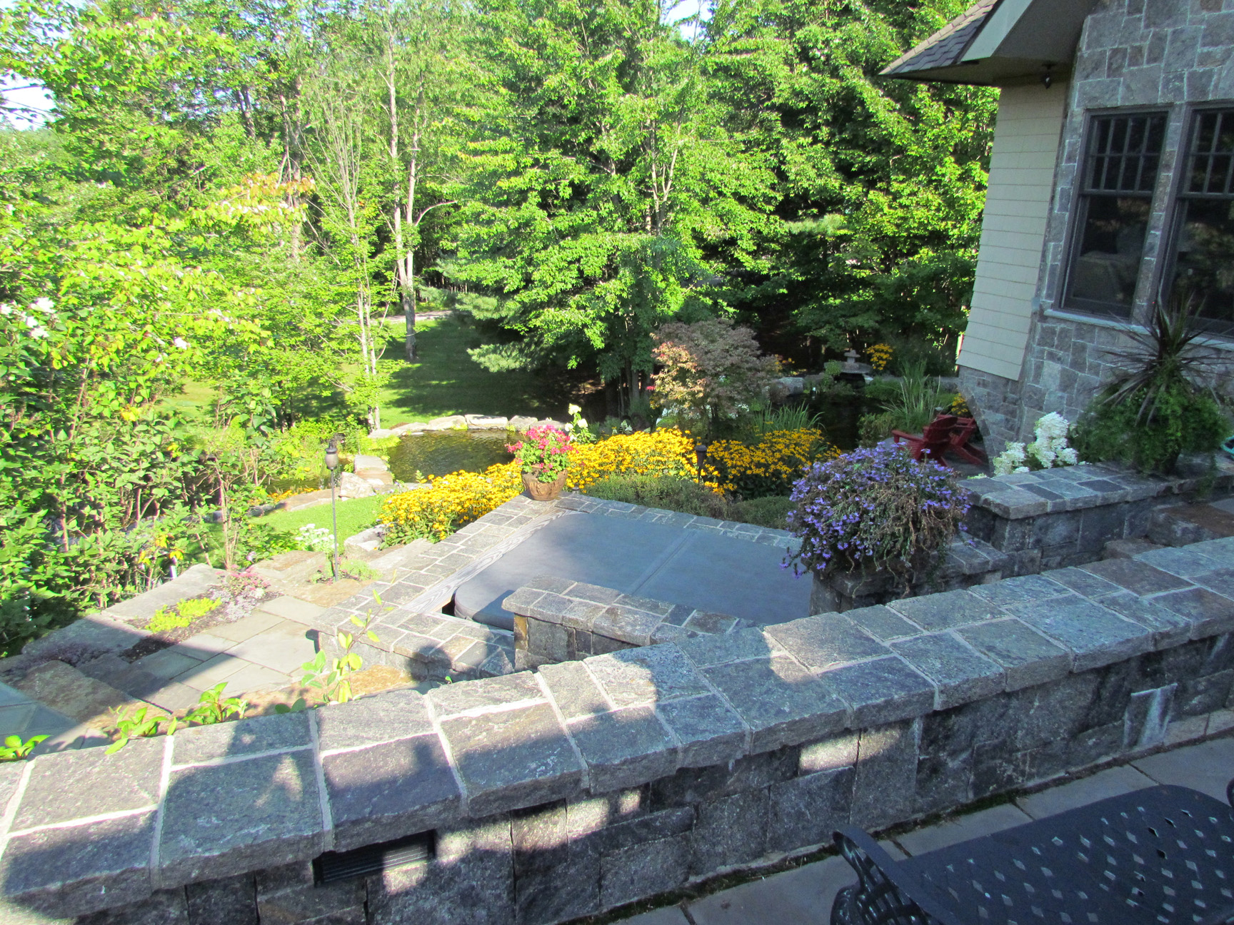 Stone Terraces and hot tub surrounds